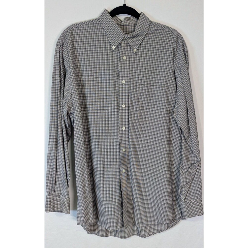 Jos. A. Bank Classic Collection Men Large Plaid Long Sleeve Button Down Shirt